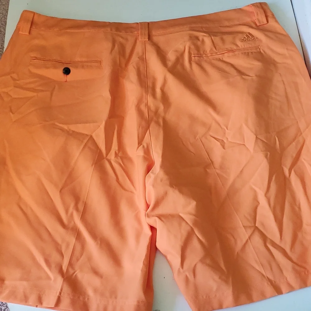 Adidas climalite men's 38 orange breathable activewear shorts